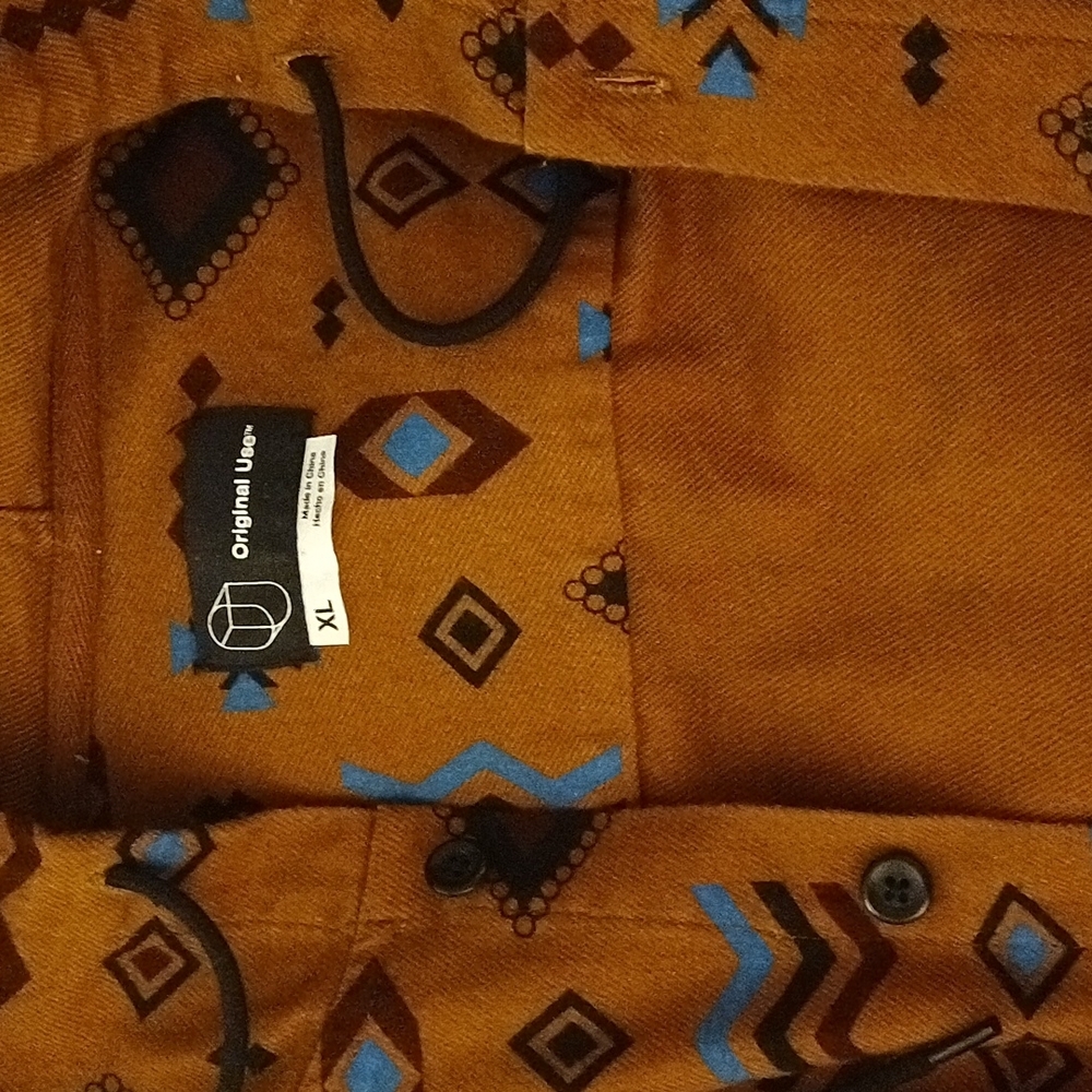 SZ XL - Original Use Button Down Shirt W/Drawstring Hood (Never Worn) - Picture 2 of 4